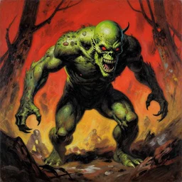 a monster coming out of a painting. goosebumps cover art by tim jacobus, bruce pennington, richard corben, and bruce pennington. pulp horror art.