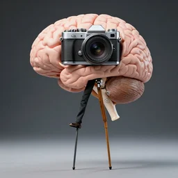 camera inside brain looking out walking on stilts, absurdist real - life still art direction by zaha hadid