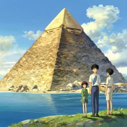 background of a gaint pyramid in the sea, illustration concept art anime key visual trending pixiv fanbox by wlop and greg rutkowski and makoto shinkai and studio ghibli