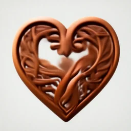 full view of a swirling wood celtic heart, light grey background, art by James Jean and Wayne Barlowe, high detail, cinematic, cgsociety 8k