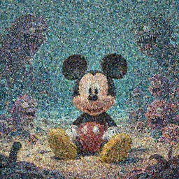 Mickey mouse sitting next to terrifying sea creatures on a creepy beach, digital art, by Taeyoung Choi, super detailed, artstation