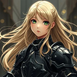 baroque oil painting of japanese ln illustration anime key visual full body action shot | young girl wearing black military crusader armour with flowing blonde hair | gapmoe kuudere symmetrical perfect face fine detail wistful gaze | lotr dynamic studio highlights sharp contrast bokeh | trending pixiv fanbox | by greg rutkowski makoto shinkai takashi takeuchi studio ghibli