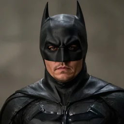 film still of Johnny Depp as Batman in The Dark Knight, without mask, 4k