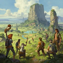 A digital painting of the land before time, by Stanley Artgerm Lau, frank frazetta, Rossdraws, James Jean, gerald brom, Andrei Riabovitchev, Marc Simonetti, and Sakimichan, trending on artstation, SFW version