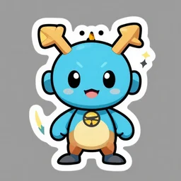 cute miss mascot fulguris fulguris thundurus super hero sticker art, cronobreaker, beeple game icon
