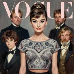 vogue, elle, korean, audrey hepburn, greg rutkowski, john singer sargent, anime, trending on artstation, oil painting, intricate, crop top