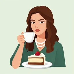 russian tatarian girl. coffee addict and average cake enjoyer. square shaped face. centered median photoshop filter cutout vector behance artgem hd jesper ejsing!