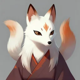 portrait of a kitsune, concept art
