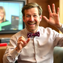 ted lasso from the tv show ted lasso waving goodbye