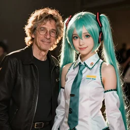 Scott the Woz meets Hatsune Miku in person, photo