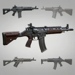 submachine gun in Unreal Engine, concept art