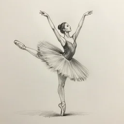 ballet dancer pencil sketch