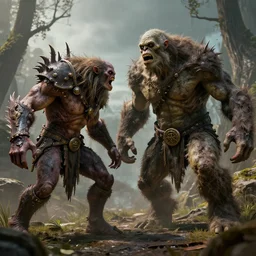 taunting arbormage, zombie ogre, by antoine wiertz and noah bradley, visually stunning, cinematic, ultra realistic, hyper realism, 1 2 k, epic, octane render, unreal engine, vfx, maya