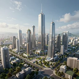 wide shot of a future sustainable city, long shot, nikon d 8 0 7, nikon shot, photography shot, photo shot, 4 k, detailed professional photo, unreal - engine, octane render