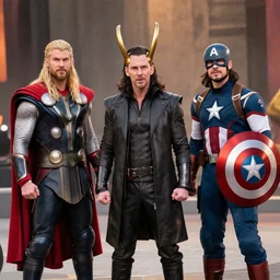 thor, loki and captain america in an episode of forged in fire