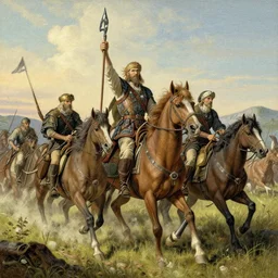 detailed illustration of the mythical wild hunt, by greg rutkowski