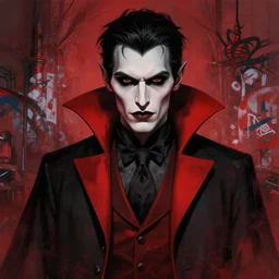hyper detailed ultra sharp beautiful vampire photorealistic majestic portrait, somber gothic aesthetic, masterpiece, elite, illustration, art by sachin teng, artgerm, felix englund, organic matte painting, crimson color palette, hard edges, graffiti, street art 8 k