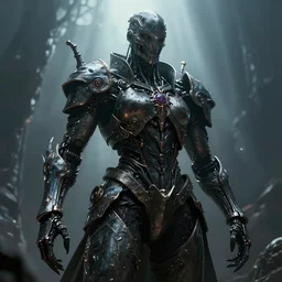liminal dark fantasy grimdark cyborg-armored psychic by Marieke Nelissen, HD, hyper-fidelity, ray tracing, god rays, digital art, trending on artstation, artstationHD, artstationHQ, 4k, 8k