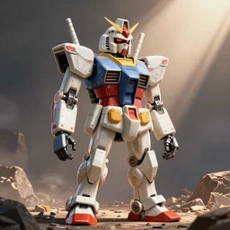 mickey mouse in gundam suit, cybernetic augmentations, machine armor