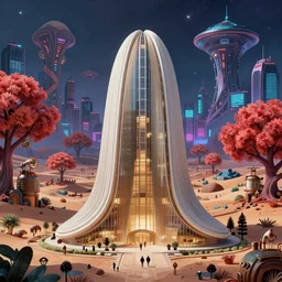 a beautiful ultradetailed render of architecture closet by moshe safdie, hyperrealism forest desert galactic scumm bar infrared liberty city vaporwave nightvision magic realism atlantis at night postcyberpunk alien extraterrestial biopunk at dawn dieselpunk studio ghibli, archdaily, wallpaper, highly detailed, trending on artstation.