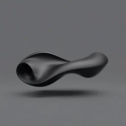 aerodynamic planar flow form design concept, electronic high tech, very distant shot render matte black, centered on studio gray background, futuristic organic shape, all black design by james dyson, jonathan ive, braun design, technologic design, octane engine render, product concept, unreal engine 6 render