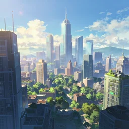 cyberpunk city, summer morning lighting, behance hd by jesper ejsing, by rhads, makoto shinkai and lois van baarle, ilya kuvshinov, rossdraws global illumination