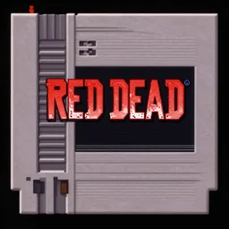 a NES game title card screen for a game called Red Dead