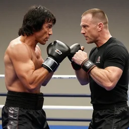 Jocko Willink teaching Chuck Norris how to fight