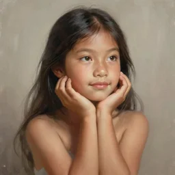 portrait of a young indigenous girl, dreamy and ethereal, expressive pose, peaceful expression, elegant, highly detailed, digital painting, artstation, concept art, smooth, sharp focus, by gil elvgren by harry ekham