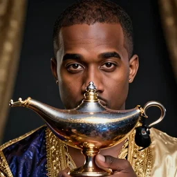 aladdin genie with kanye west face