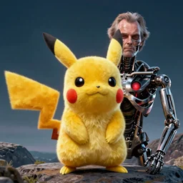 Jack Nicholson plays Pikachu Terminator, Terminator's endoskeleton gets exposed and his eye glows red