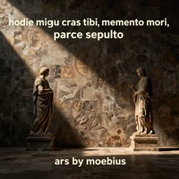 hodie mihi cras tibi, memento mori, parce sepulto, ars by moebius
