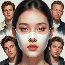 portrait of beautiful face wearing a mask, artwork by tooth wu and wlop and beeple and greg rutkowski, 8 k trending on artstation