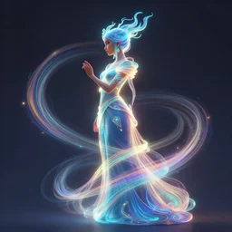 side profile, maya ali wind sorcerer, luminescent, colorful swirly magic ripples, smooth, maya render, octane render aesthetic, dota matte painting concept art, official fanart behance hd artstation by greg manchess, huang guangjian, gil elvgren, sachin teng, greg rutkowski, jesper ejsing, ilya kuvshinov