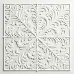 a symmetrical design of intricate baroque floral patterns radiating from the center, hard geometric lines dissect the gorgeous filigree, in the style of an Albrecht Durer print