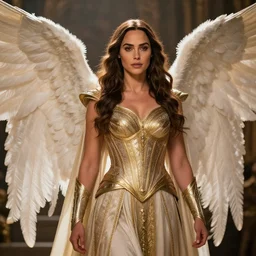 beautiful angel warrior queen gal gadot in ornate robes, highly detailed, 8 k, hdr, award - winning, trending on artstation, ann stokes