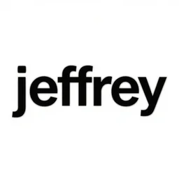 jeffrey text, jeffrey ( ( ( jeffrey ) ) ) ) ) text logo, simple white background victo ngai, kilian eng