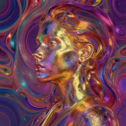 A psychedelic metallic , vibrant color scheme, highly detailed, in the style of romanticism, cinematic, artstation, Moebius, Greg rutkowski
