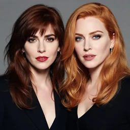 portrait of zooey deschanel and christina hendricks hybrid by mario testino, headshot, detailed, award winning, sony a 7 r
