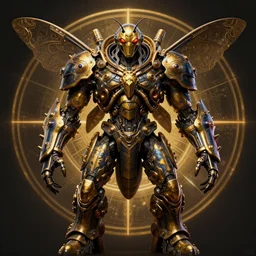 majestic god bee hybrid portrait, doom, sf, intricate artwork masterpiece, ominous, matte painting, golden ratio, trending on cgsociety, epic, trending on artstation, by artgerm, daarken, zdzisław beksinski, dariusz zawadzki highly detailed, vibrant, production cinematic character render, ultra high quality model