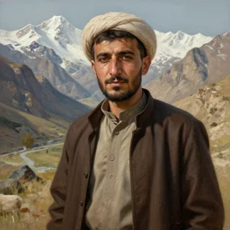 a kurdish freedom fighter in the kurdish mountains art by martin ansin, highly detailed, 8 k, high resolution, award winning art, incredibly intricate