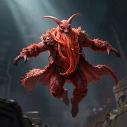 digital art of a flying spaghetti overlord. dramatic lighting.