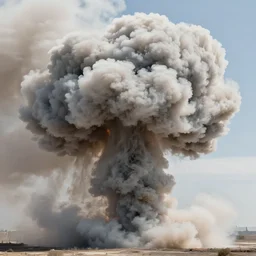 a very large explosion with a lot of smoke coming out of it, a digital rendering by jeff a. menges, pixiv contest winner, nuclear art, apocalypse art, furaffinity, playstation 5 screenshot