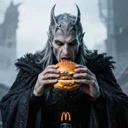 the witch king of angmar eats a macdonalds burger