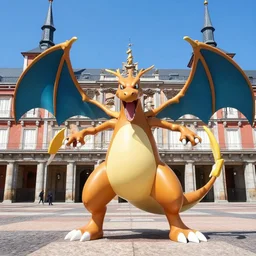 Dragonite Pokemon visits Madrid,