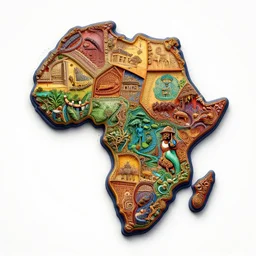 a extremely ultra highly detailed hi - res ultra highly detailed colorful logo of africa collage, zoom out, 8 k, high textures, ultra hyper sharp, insanely detailed and intricate, super detailed, 8 k hdr ultra high quality polygon digital art,