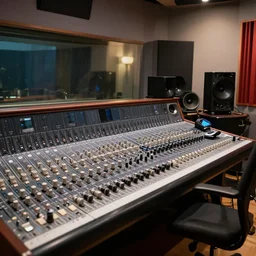 a recording studio full of expensive equipment