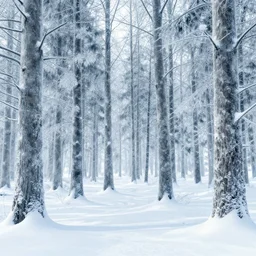 a high res forest made of clear ice octane render