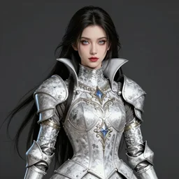 portrait of a beautiful and mesmerizing vampire, ethereal, gorgeous, pretty, elegant, long dark hair, bright shiny eyes, intricate ornate armored dress, castlevania, character concept art, sharp focus, octane render, unreal engine 5, highly rendered, trending on artstation, detailed linework, illustration by artgerm and ross tran