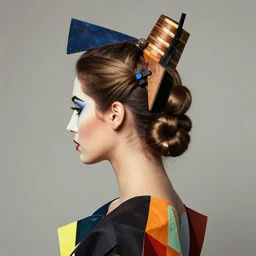 fotografia de moda editorial de diseno de peinado inspirado en picasso y el cubismo
